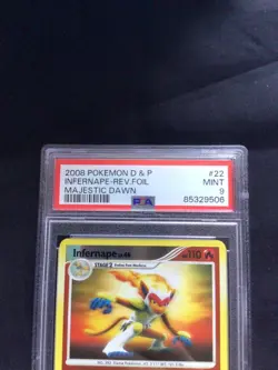 Pokemon Cards: Majestic Dawn Reverse Holo: Infernape 22/100 PSA 9 - Image 3
