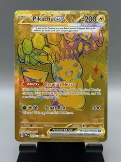 Pokemon TCG Pikachu EX GOLD Hyper Rare Card 179/131 Prismatic Evolutions 🔥📈 - Image 1
