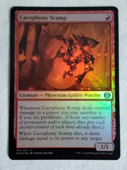 Cacophony Scamp 124 Phyrexia: All Will Be One Foil MTG: Magic the Gathering - Image 1