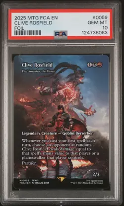 2025 MTG FINAL FANTASY: THROUGH THE AGES FOIL #0059 CLIVE ROSFIELD PSA 10 - Image 1