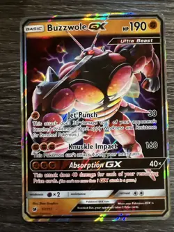 Buzzwole GX 57/111 Pokemon TCG Sun Moon Sm-Crimson Invasion Holo (Near Mint) - Image 1