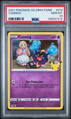 2021 POKEMON CELEBRATIONS #013 COSMOG PSA 10 - Image 1