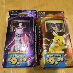 Mewtwo Mayhem and Pikachu Power Theme Deck 2016 Pokemon XY Evolutions SEALED - Image 1