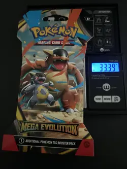 (VERY HEAVY) 33.39g Pokemon TCG Mega Evolution Sleeved Booster Pack (SEALED)✅ - Image 1
