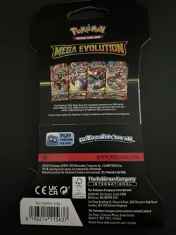 (VERY HEAVY) 33.39g Pokemon TCG Mega Evolution Sleeved Booster Pack (SEALED)✅ - Image 3
