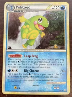 Politoed 7/95 HGSS Unleashed Holo Rare NM Pokemon TCG - Image 1