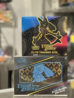 Crown Zenith Pokemon Center ETB Plus & a Regular ETB/ New & Sealed - Image 1