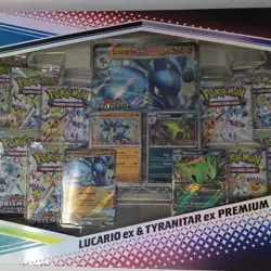 Pokemon TCG Lucario & Tyranitar EX Premium Collection 14 Packs Ships Today - Image 3