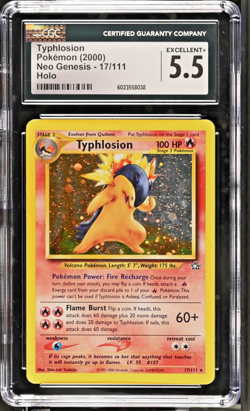 Pokemon CGC 5.5 Typhlosion Holo 17/111 English Unlimited 2000 Neo Genesis - Image 1