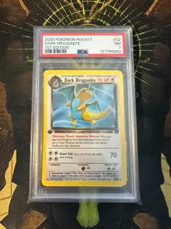 Pokemon Dark Dragonite 22/82 Team Rocket 1st Edition Vintage PSA 7 - Image 1