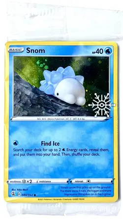 Snom 084/264 COSMOS HOLO SNOWFLAKE STAMP Pokemon TCG 2021 Holiday Promo NEW - Image 1