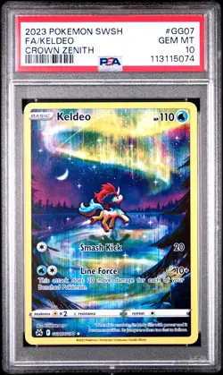 2023 POKEMON SWORD & SHIELD CROWN ZENITH #GG07 FULL ART/KELDEO PSA 10 - Image 1