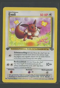 Evoli 1. Edition | Dschungel 51/64 | Pokemon Karte Deutsch NM- 2000 Jungle - Image 1