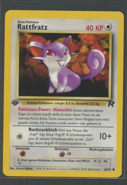 Rattfratz 1. Edition | Team Rocket 66/82 | Pokemon Karte Deutsch NM 2000 - Image 3