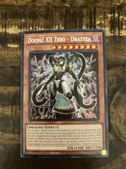 Yu-Gi-Oh! 1st Edition Secret Rare Doomz Xii Zero- Drastea DOOD-EN008 - Image 1