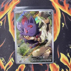 N's Zorua SVP 189 Scarlet & Violet Black Star Promo Pokemon Card Mint - Image 1