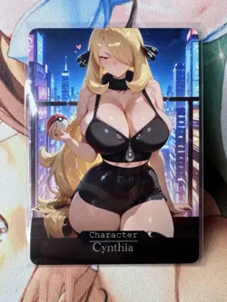 Cynthia Pokemon Goddess Story Waifu Anime Custom Card - Image 1