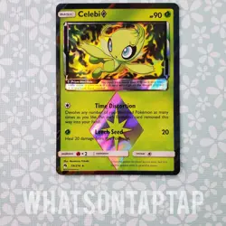 Pokemon Card Celebi Prism Star 19/214 Prism Holo Rare Sun Moon Lost Thunder MP - Image 1