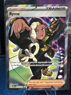 Ryme - 221/197 - Pokemon Obsidian Flames Full Art Ultra Rare Card NM - Image 1