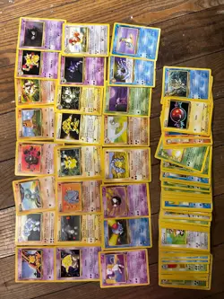 Vintage 1999 Pokemon Card Lot - 100+ Classic Cards - No Duplicates - Near Mint - Image 1