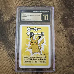 Cgc Pristine 10 - Pikachu Old Maid - Super High Tension Pokemon Card Blue Back - Image 1