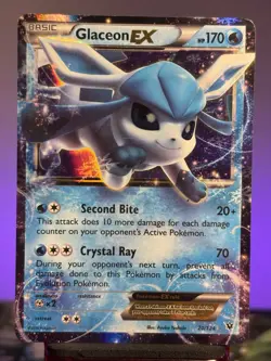 Pokemon TCG - Glaceon EX 20/124 Ultra Rare Holo Card XY Fates Collide MP - Image 1