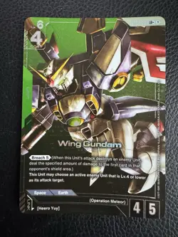 Gundam Card Game ST02-001 Wing Gundam LR+ Alternative Art - Image 1