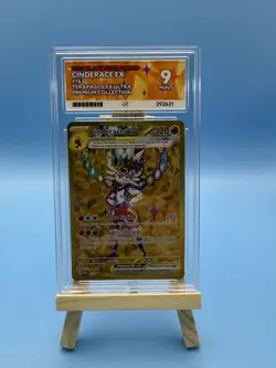 Cinderace EX 163 Terapagos EX Ultra Premium Collection ACE 9 Graded Pokemon Card - Image 1