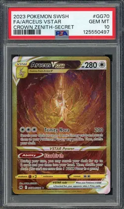 PSA 10 Arceus VSTAR Crown Zenith GG70/GG70 Holo Pokemon Card B6 - Image 1