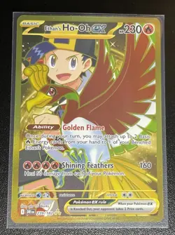 Ethan’s Ho-Oh EX 239/182 SV10 Destined Rivals 🥇 Gold Holo Pokemon Card - Image 2