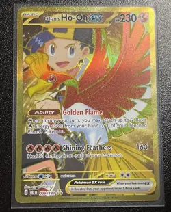 Ethan’s Ho-Oh EX 239/182 SV10 Destined Rivals 🥇 Gold Holo Pokemon Card - Image 4