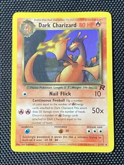 Dark Charizard 21/82 TCG Non-Holo Rare Pokemon Card MP - Image 1