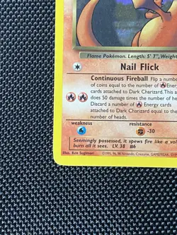 Dark Charizard 21/82 TCG Non-Holo Rare Pokemon Card MP - Image 5