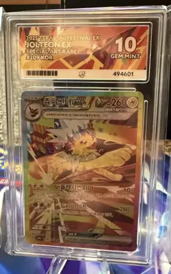 Jolteon ex 209/187 SV8a SAR Korean Terastal Festival Holo Pokemon Card ACE 10 - Image 1