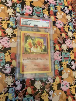 PSA 7 2000 1st Edition Pokemon Team Rocket Ponyta 64/82 Pokemon TCG Vintage Card - Image 1