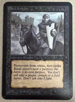 Black Knight Alpha Edition MtG Magic the Gathering Very Nice Condition - Image 1