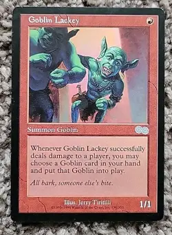 MTG Magic Goblin Lackey 190/350 Urza's Saga Regular Uncommon NM-LP - Image 1