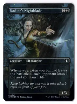 Nadier's Nightblade NM* FOIL BORDERLESS Commander Masters 0641 mtg -UnltdCards - Image 1