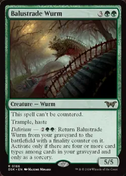 1x Balustrade Wurm NM-Mint, English Duskmourn: House of Horror MTG Magic - Image 1