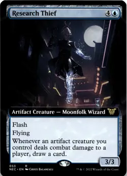 Research Thief (Extended Art) R Commander: Kamigawa: Neon Dynasty 53 NM - Image 1