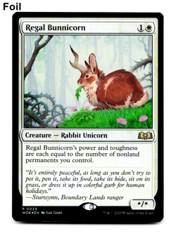 Regal Bunnicorn (FOIL) - [Wilds of Eldraine] MTG Magic - NM/M ⚪ - Image 1