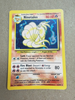 1999 Vintage Pokemon TCG Fire Holo Ninetales Base Set #12/102 Shadowless LP Rare - Image 1