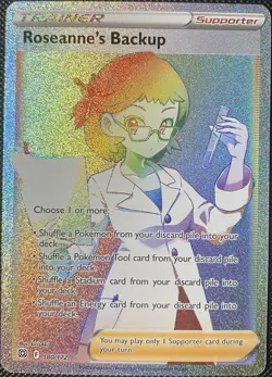 Roseanne's Backup (Secret) 180/172 Swsh09: Brilliant Stars Holo - Pokemon Card - Image 1