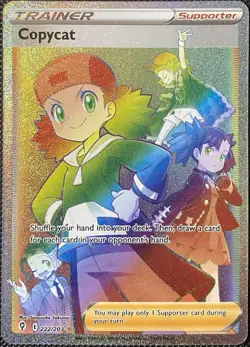 Copycat (Secret) 222/203 SWSH07: Evolving Skies Holo - Pokemon Card - Image 1