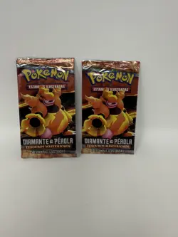 2x POKEMON TCG Diamond and Pearl Mysterious Treasures Booster Packs Portuguese - Image 1