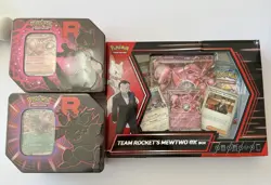Pokemon TCG Team Rocket Mewtwo Tin, Nidoking Tin and Mewtwo Ex Box. SEALED NEW - Image 1
