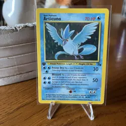 Pokemon TCG 1999 Articuno 2/62 Fossil First Edition Holo HP - Image 1