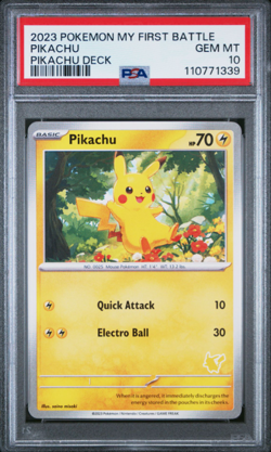 Pokemon My First Battle Pikachu- Pikachu PSA 10 (low pop) - Image 1