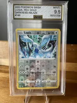 AGS Mint+ 9.5 2020 Pokemon SWSH Lugia Rev Holo Darkness Ablaze 140/189 #00121729 - Image 1