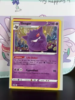 Pokemon Gengar Promo SWSH052 - NM Double SWIRL - Image 1